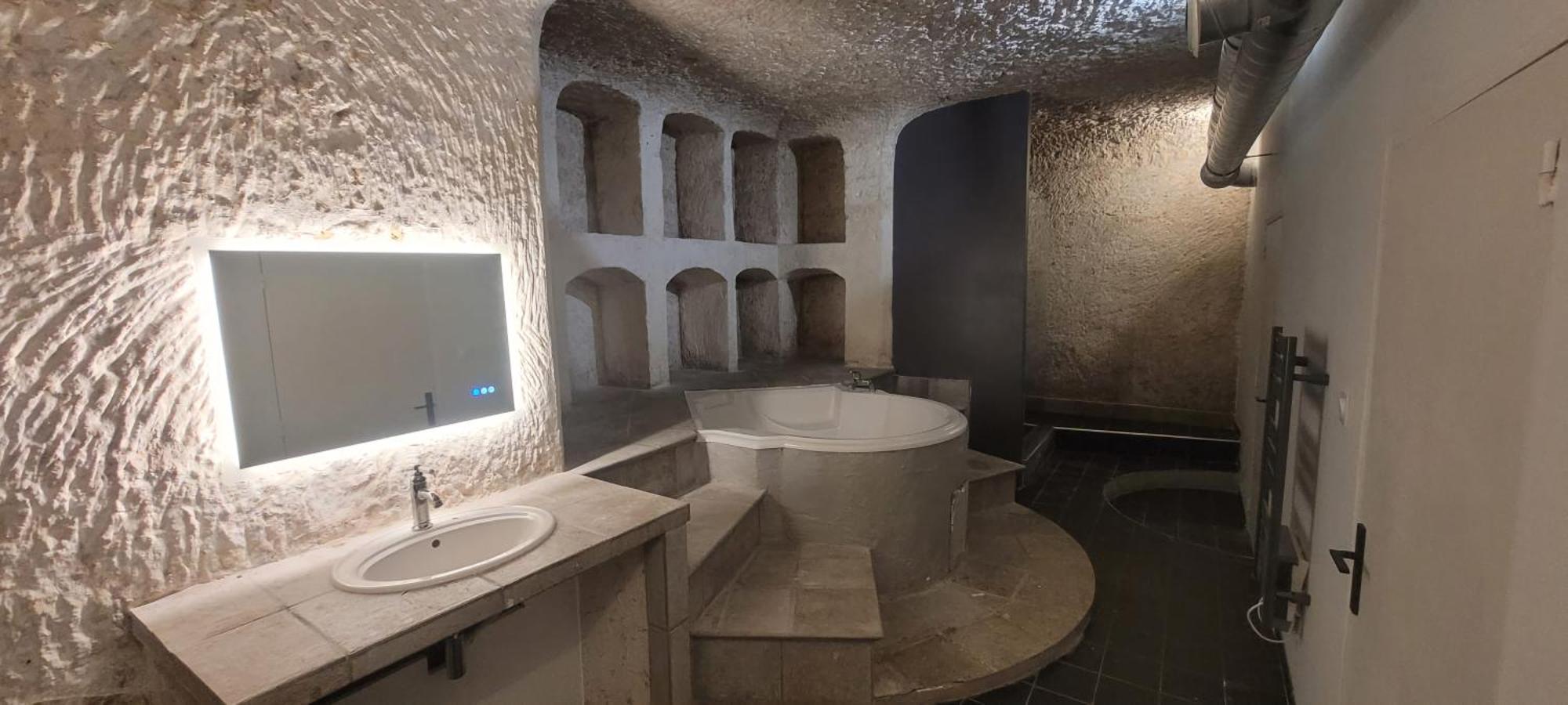 Troglodyte Baths Apartment Saint-Étienne-de-Chigny Екстериор снимка